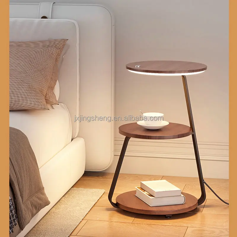 Living room sofa wood modern wireless charge floor lamp bedroom nightstand with drawer