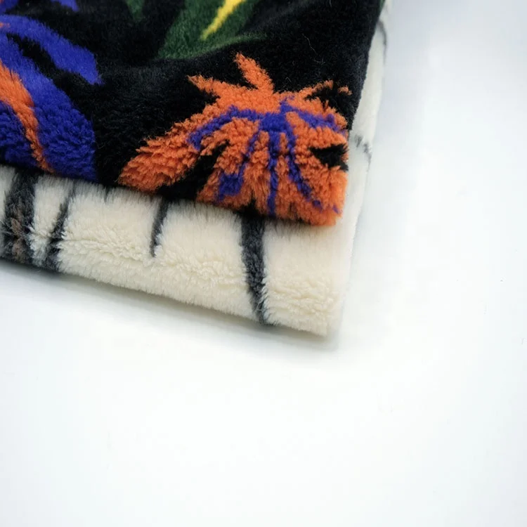 Customization 2023 New Yarn-dyed acrylic polyester sherpa fleece fabric for jacket