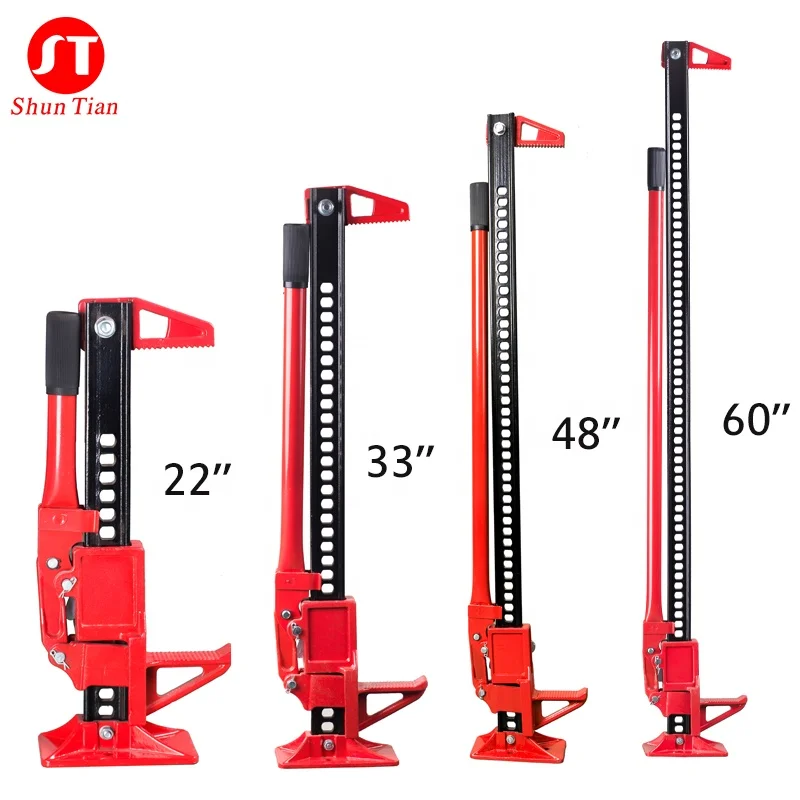 20'  Adjustable 3 Ton Lifting Repair Car Tools High Quality Red Custom Colors Portable Off Road Farm Jack