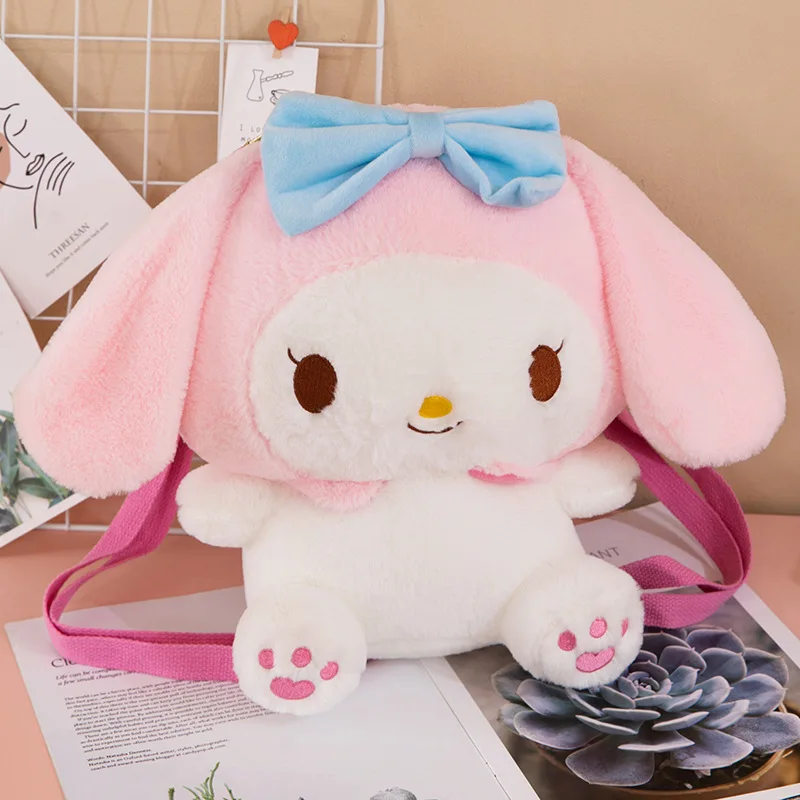 30cm Large Plush Toy Bag Kuromi Melody Pikachu Cinnamon Dog Backpack Small Wholesale Factory Wholesale