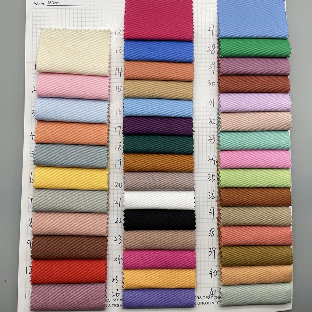 wholesale in stock 100% cotton stone wash shrinkage  twill khaki 32*10 275gsm fabric for Trousers, pants caps fabric