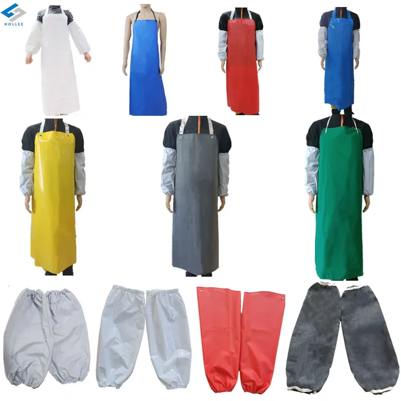 Food Processing Butcher Work Apron Blue light weight Anti-Fouling Waterproof rubber TPU/PVC Aprons