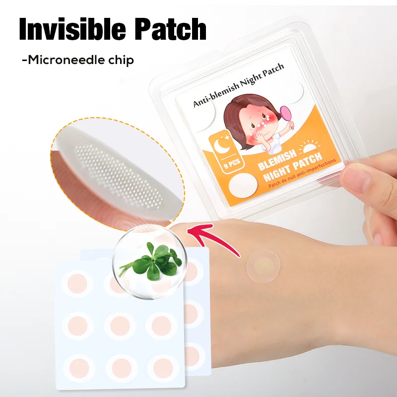 Private Label Rapairing Tea Tree Micro Needle Acne Patch Skincare Acne Treatment Spot Blemish Remover Patches Acne Patch