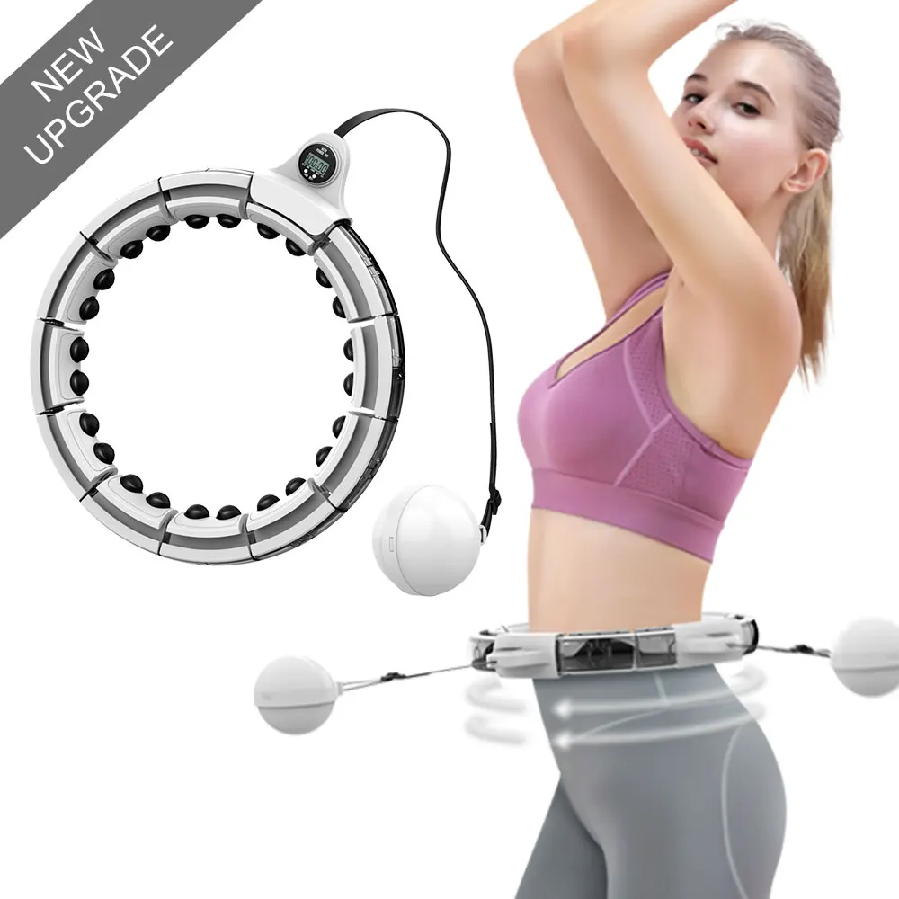 
plastic detachable slimming body smart LCD counting digital Hula hoops weighted hula ring 