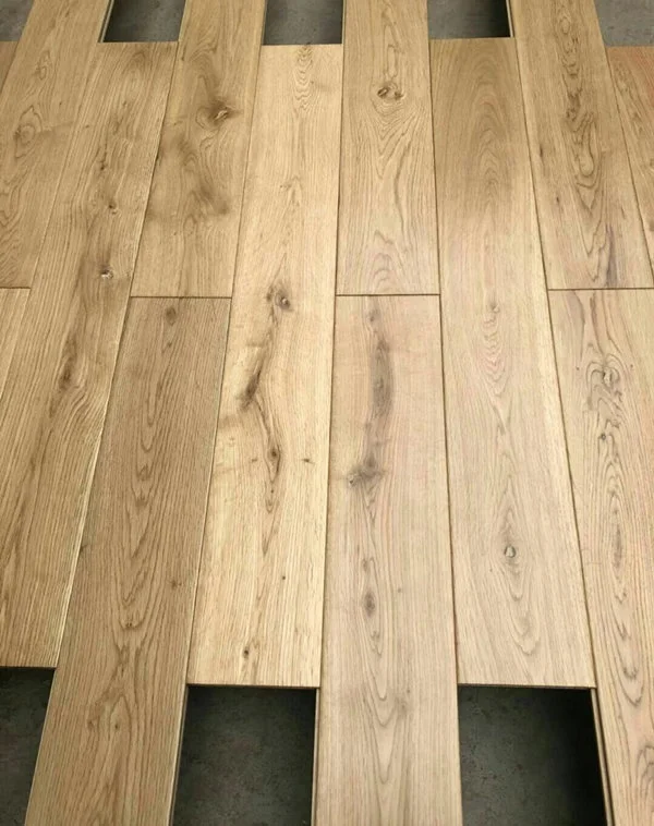 6 x 3/4 inch T&G joint natural oiled oak hardwood flooring wide plank hardwood flooring