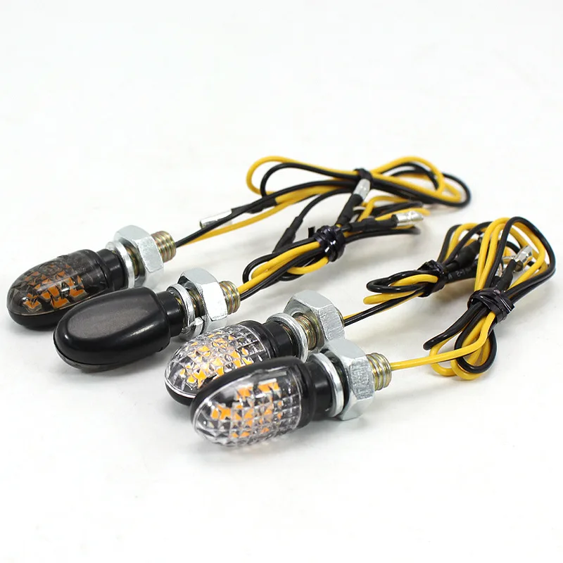 Mini Size 12V Amber Led  Turn Light Signal Round Motorcycle Indicators Halogen Motorbike  Indicator Flasher Blinker