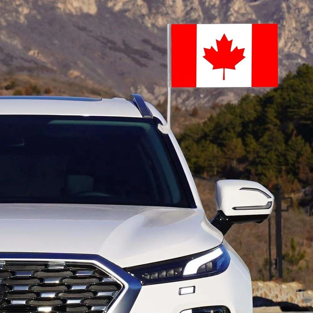 Cheap 30x45 cm Canada  Car Flags  All country National  Custom Car Window Flag