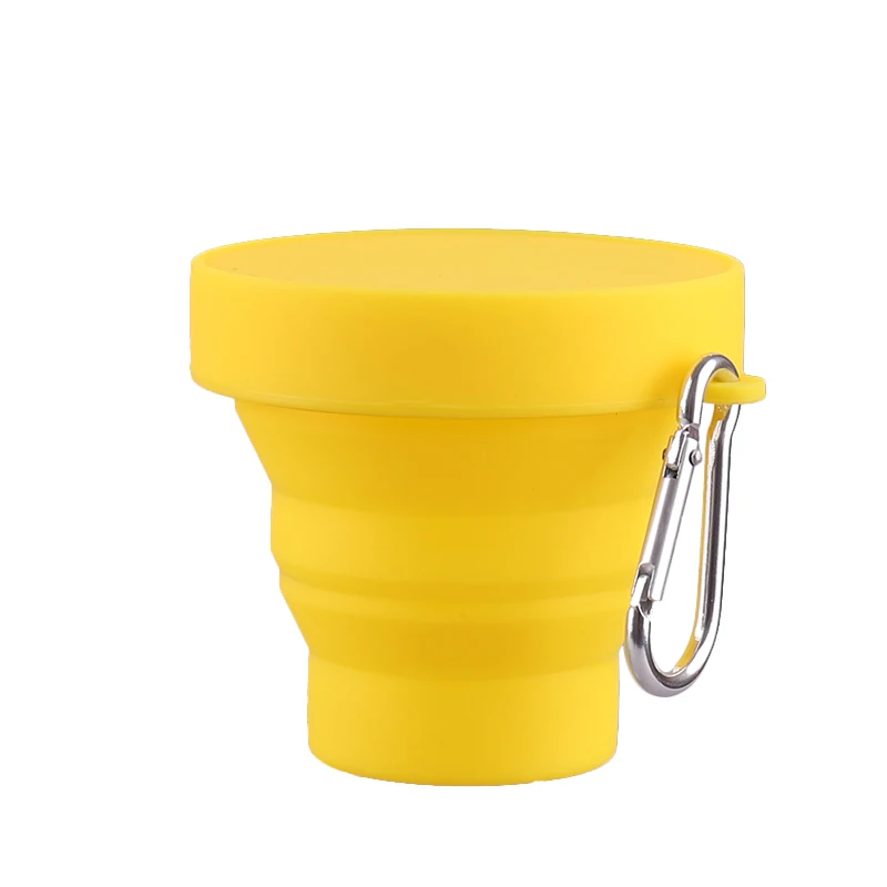 Private Logo Custom Reusable Travel Cup Foldable Foldable Silicone Coffee Cup Portable Folding Cup