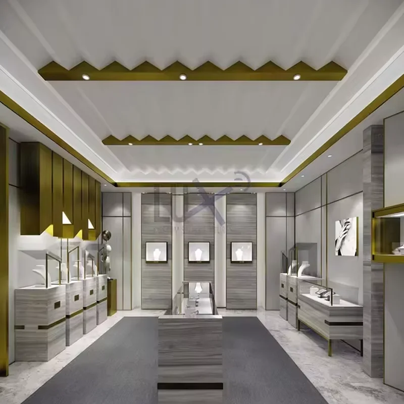 LUX Design Custom High Quality Furniture for Fashion Jewelry Store Showcase Display Counter