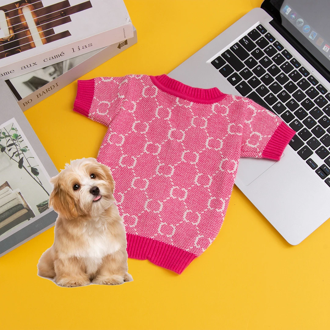 2021 New Arrival Designer Dog Fashion Clothes Pet Clothing Knit Sweater Comfortable Small Dog Medium Dogs