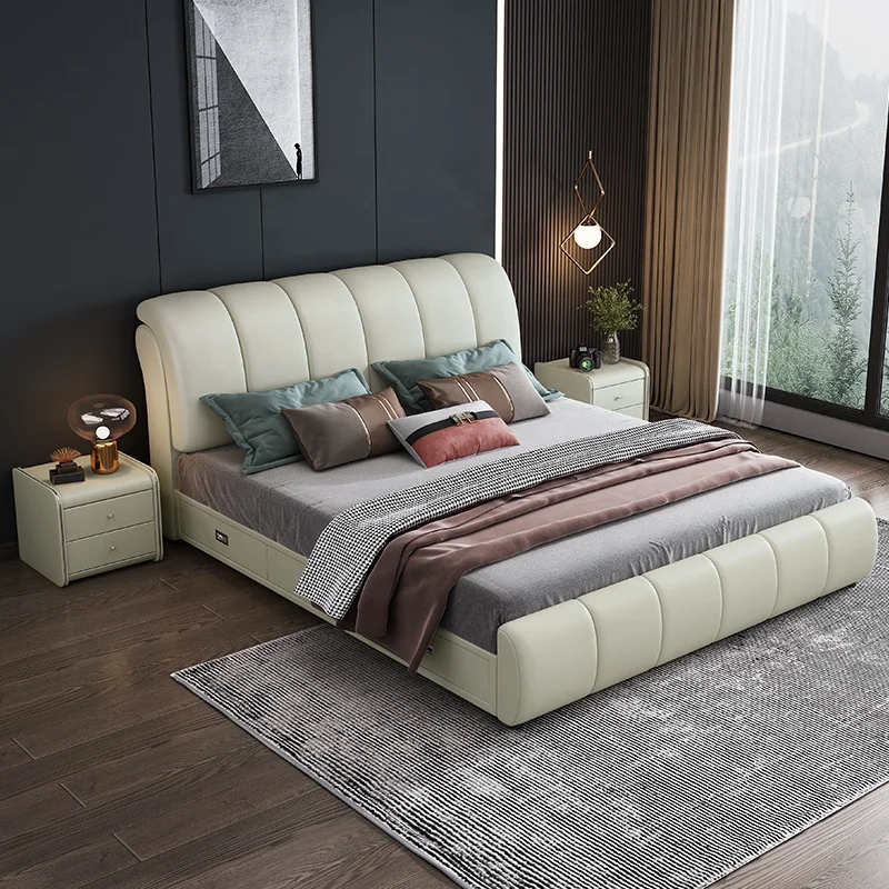 Hotsales european designs leather wooden beds king queen size kids bed storage bedding sets children bed