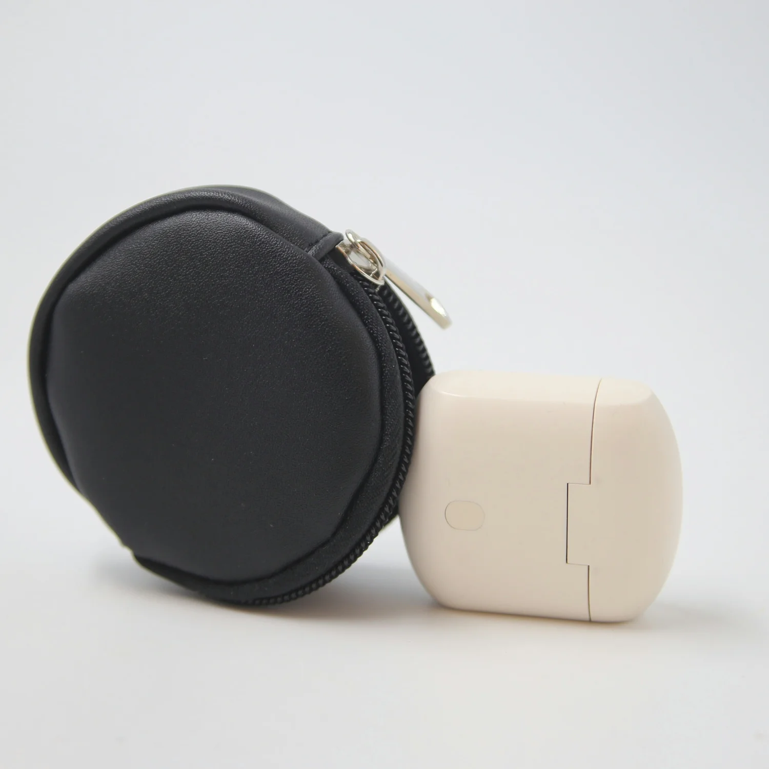 Custom Oval Earbud Case Portable PVC Headphone Bluetooth Earphones USB Cables Storage Bag with Zipper