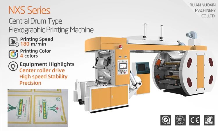 web inspection system automatic 4 6 8 colors Foil film Plactig Bag Printing ci flexo printing machine