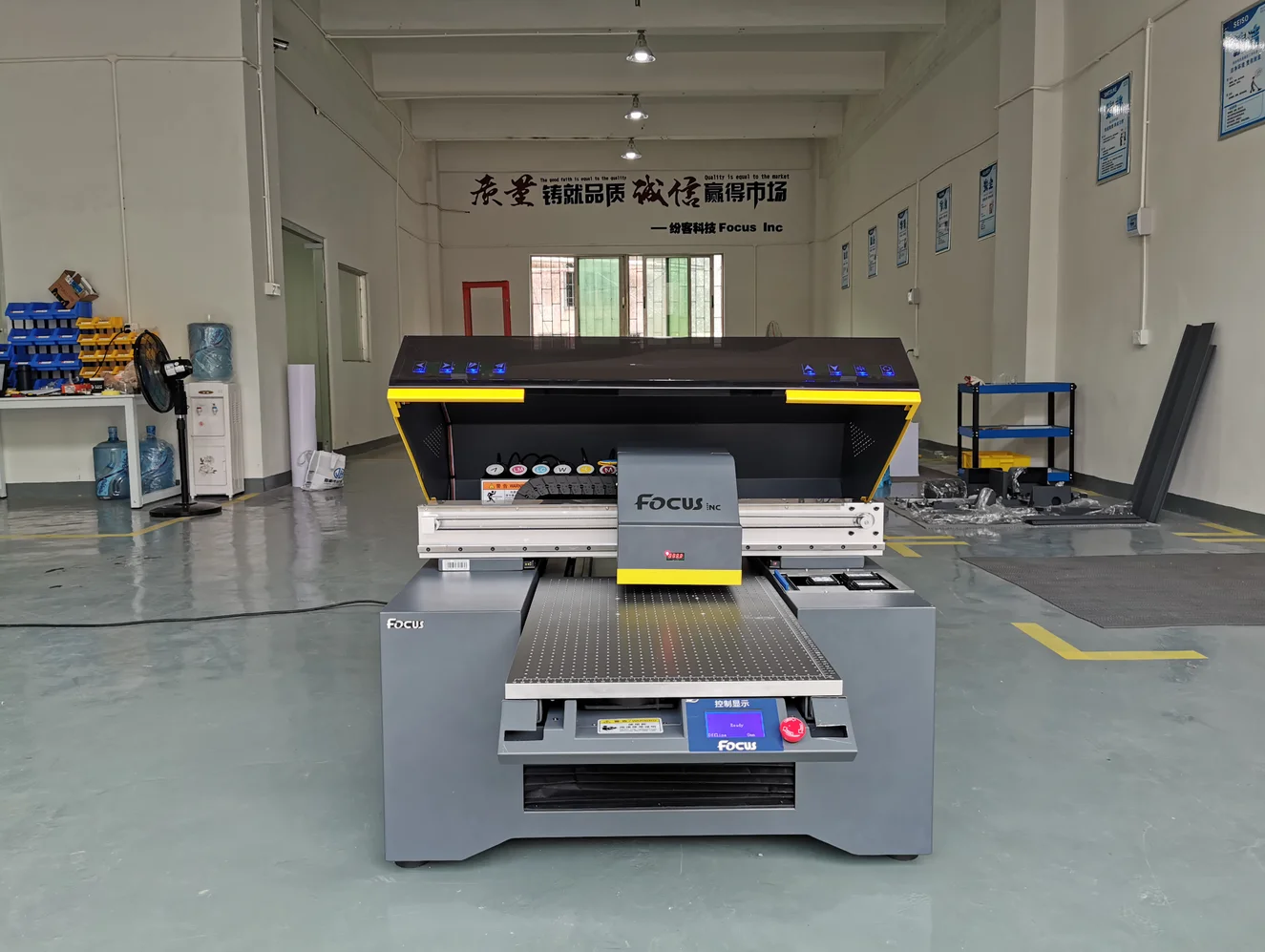 Focus A2 6090 Multifunction UV Flatbed Printer DTF Transfer Film Sticker Printing Machine with Varnish