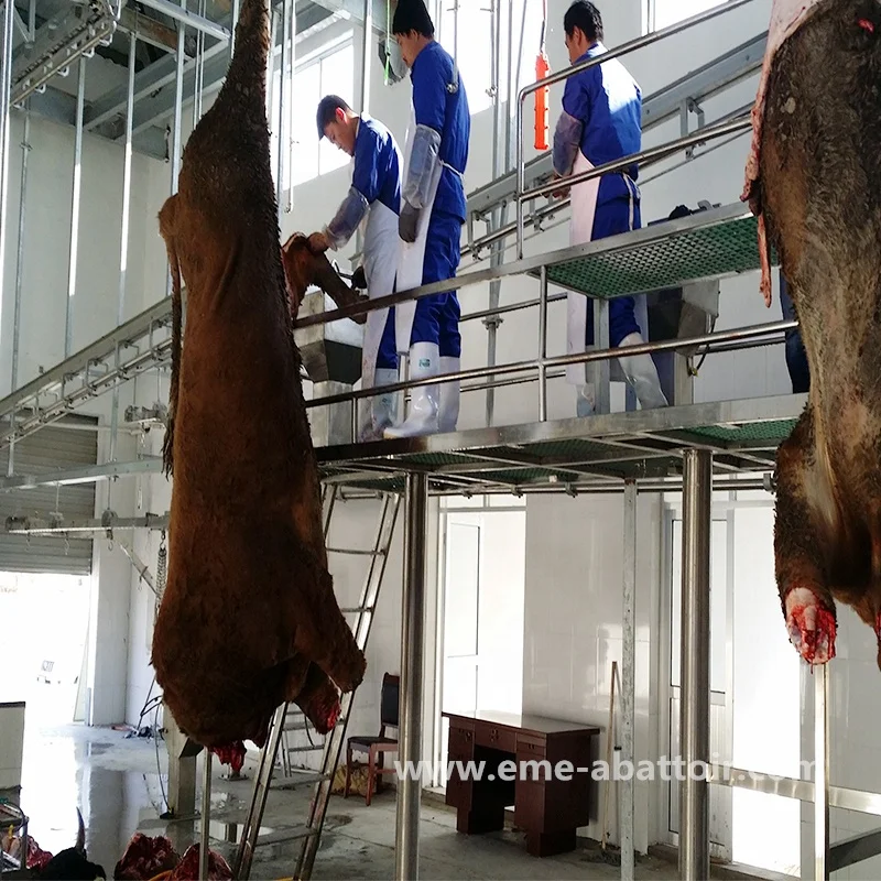 Full Automatic Halal Cow Slaughterhouse Equipment Bovine Weight Scale Cattle Abattoir for Beef Processing Line