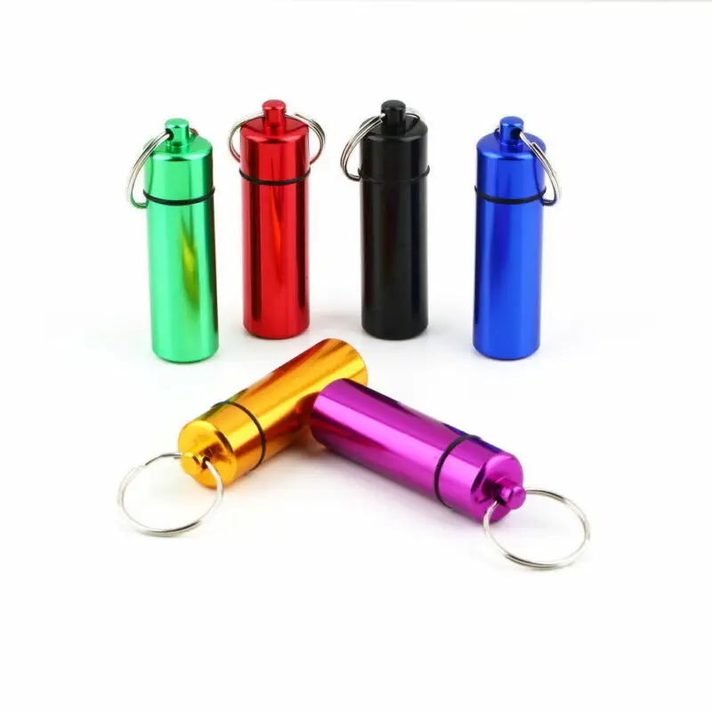HTK001 Hot Sales Customized Logo Metal/Aluminum Capsule Keychain