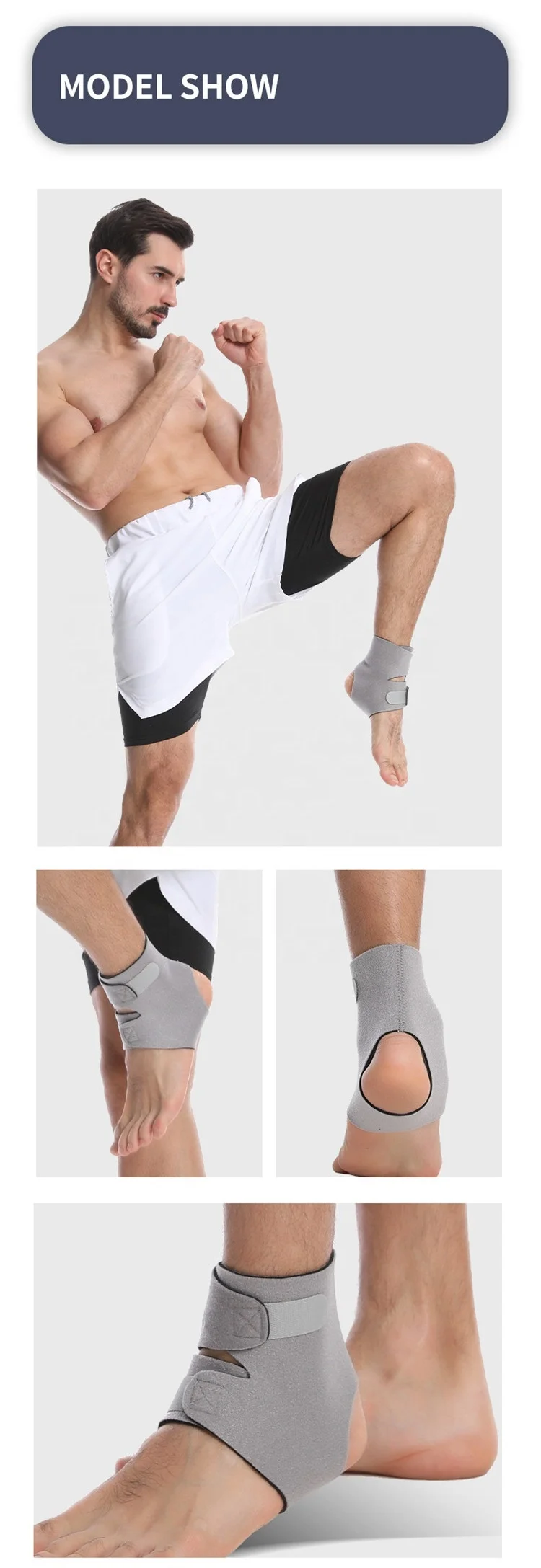 sports basketball copper compression ankle support sock brace pad straps sleeve correa de tobillo soporte para el tobillo