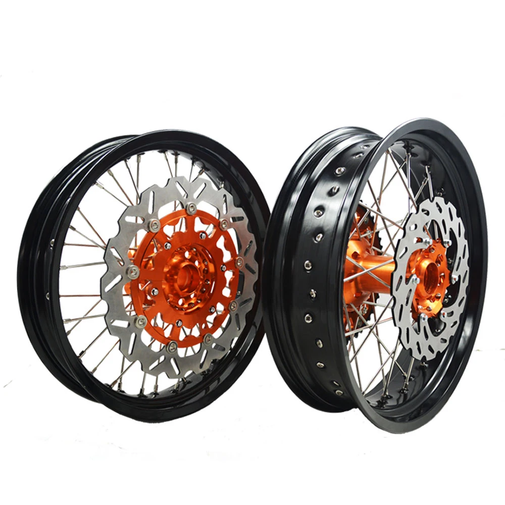 Aluminum alloy Motorcycle Super Motard rims wheels for SXF 250 450