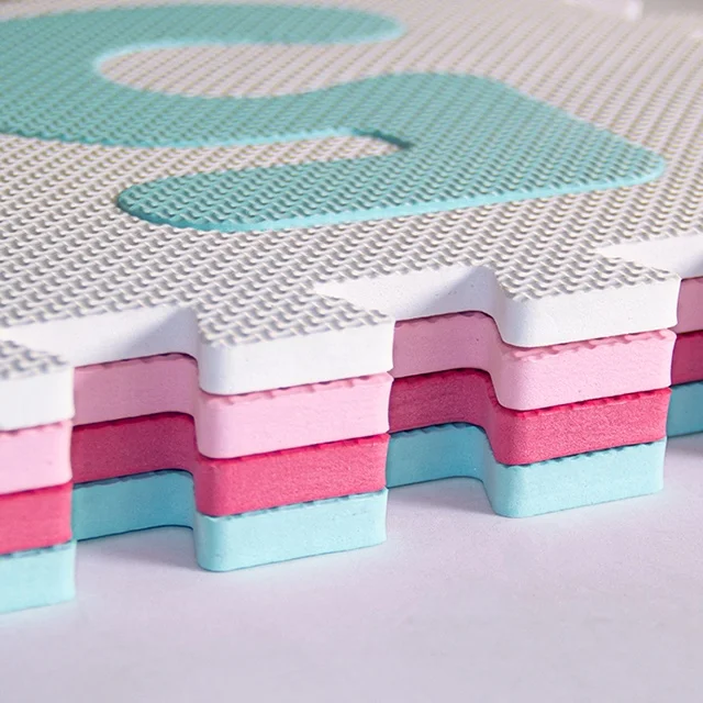 Custom Label baby & toddler Toys EVA Foam Play Mat For Baby Child Number Alphabet Puzzle Mat