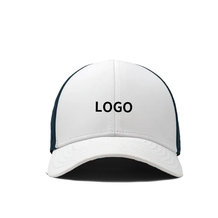 Custom Brim Women Men 6 Panel embroidery Sport Hydro Waterproof Hat Laser Cut Perforated snapback gorras Baseball Cap