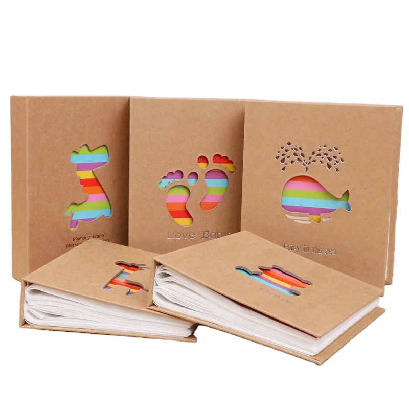 Wholesale cheap baby growth book card book children mini photo album baby memory book