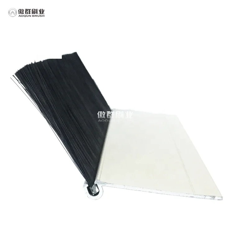 Black Fire Door Sweep Brush Seal