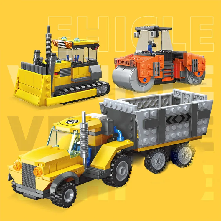Mini assembly car puzzle toy, building block model, holiday gift for boys, engineering car puzzle toy