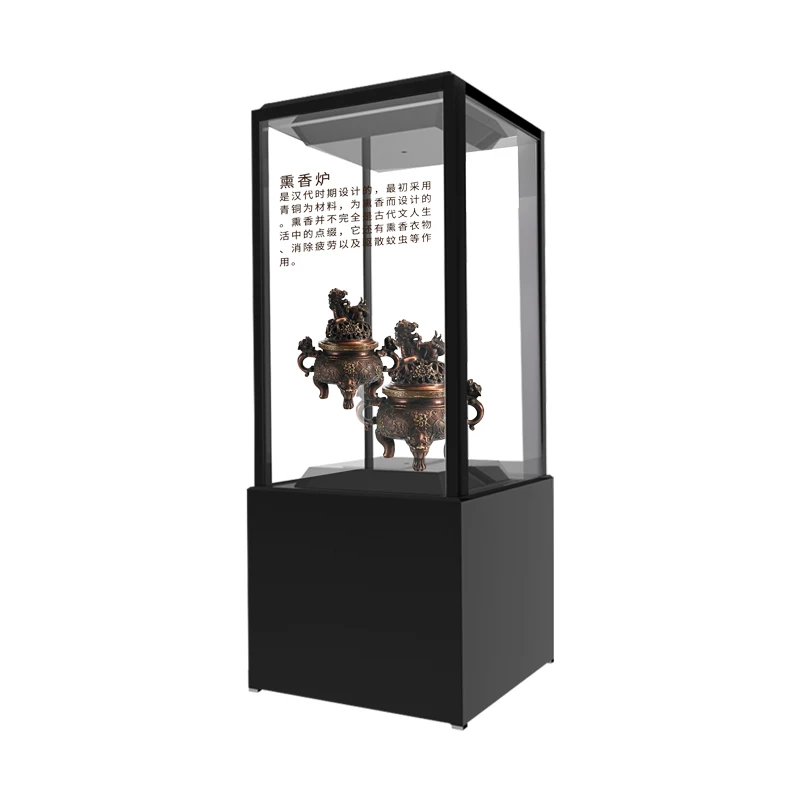 Factory Wholesale Fashion Design Customized Transparent OLED Display Case for Museums