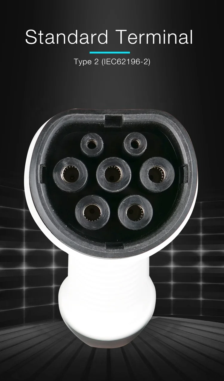 Bluesky three phase 32A 480Vac IEC 62196 AC CCS Type 2 cable 3.5 meters IP55 ev charging gun