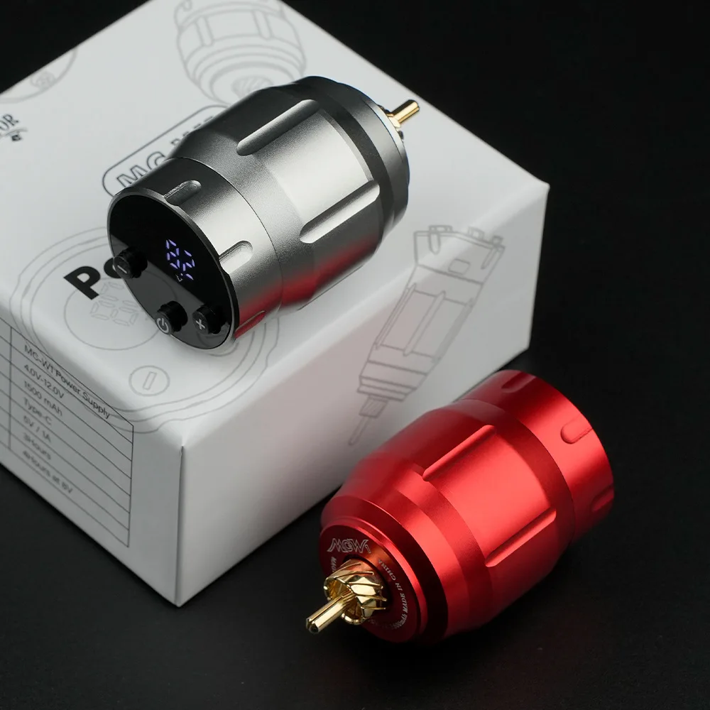 Digital Wireless Tattoo Power Supply Portable Rechargeable Battery 1500mAh Power Supply RCA Connector for Tattoo Machine Pen