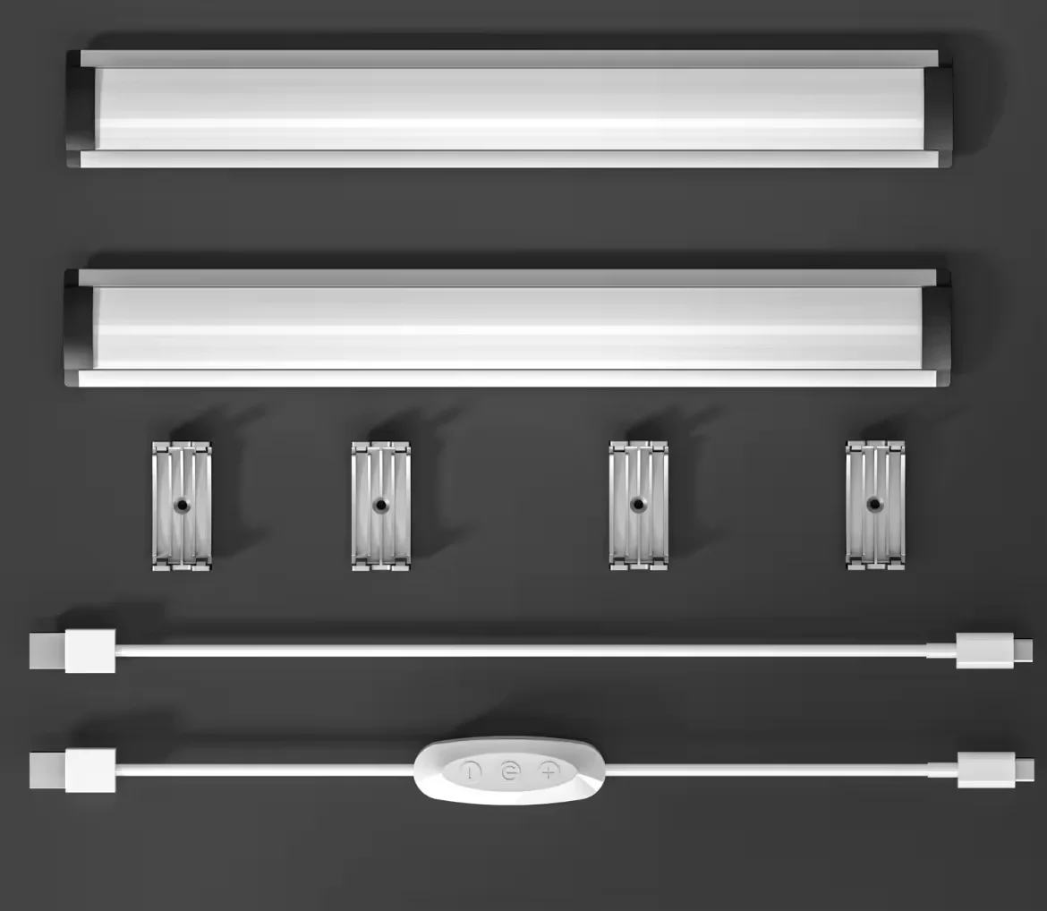 Ultra-Thin Indoor Lighting 3 Color Dimmable Wardrobe Closet Lighting Rechargeable Cabinet Light