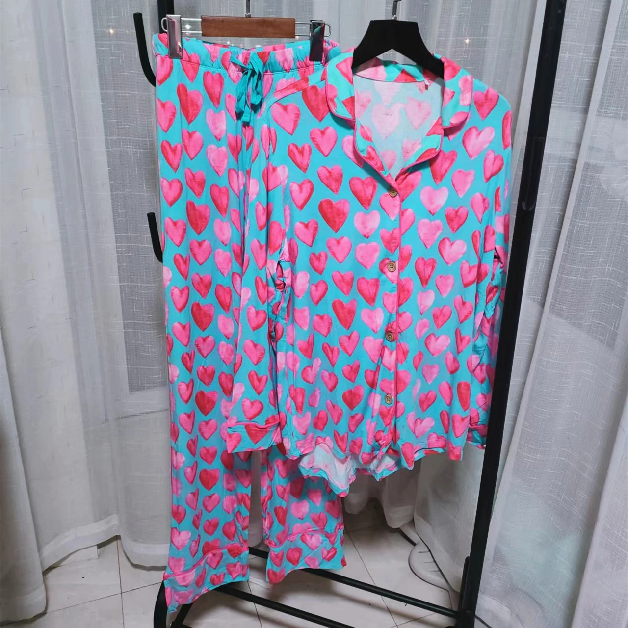 Custom Print 95% Bamboo Pyjamas Sets Women