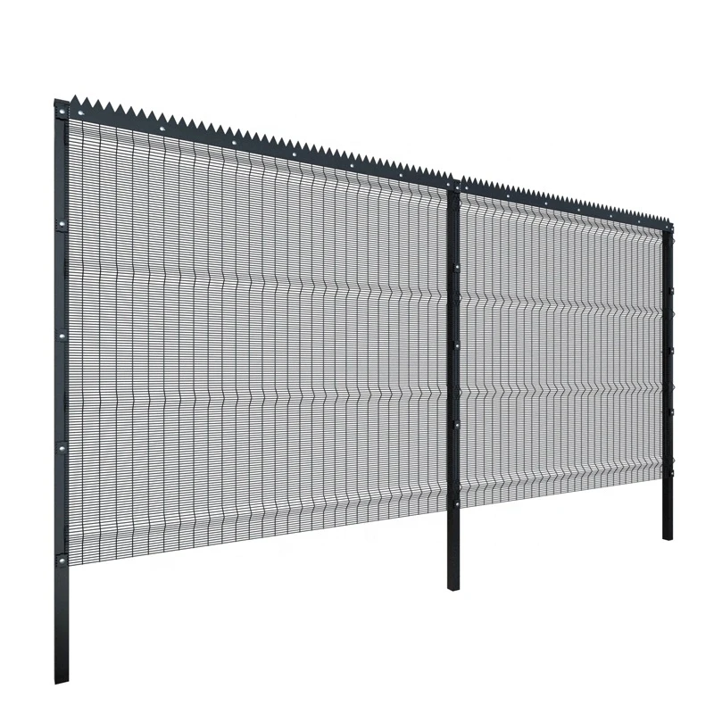 Durable black Galvanized High Security Anti-climb Anti-cut 358 Security Fence System