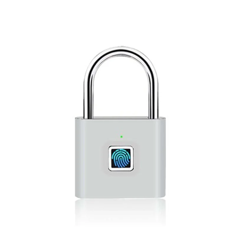 Wide Uses Keyless Fingerprint Unlock Biometric Smart Lock Waterproof Padlock Usb Rechargeable Lock