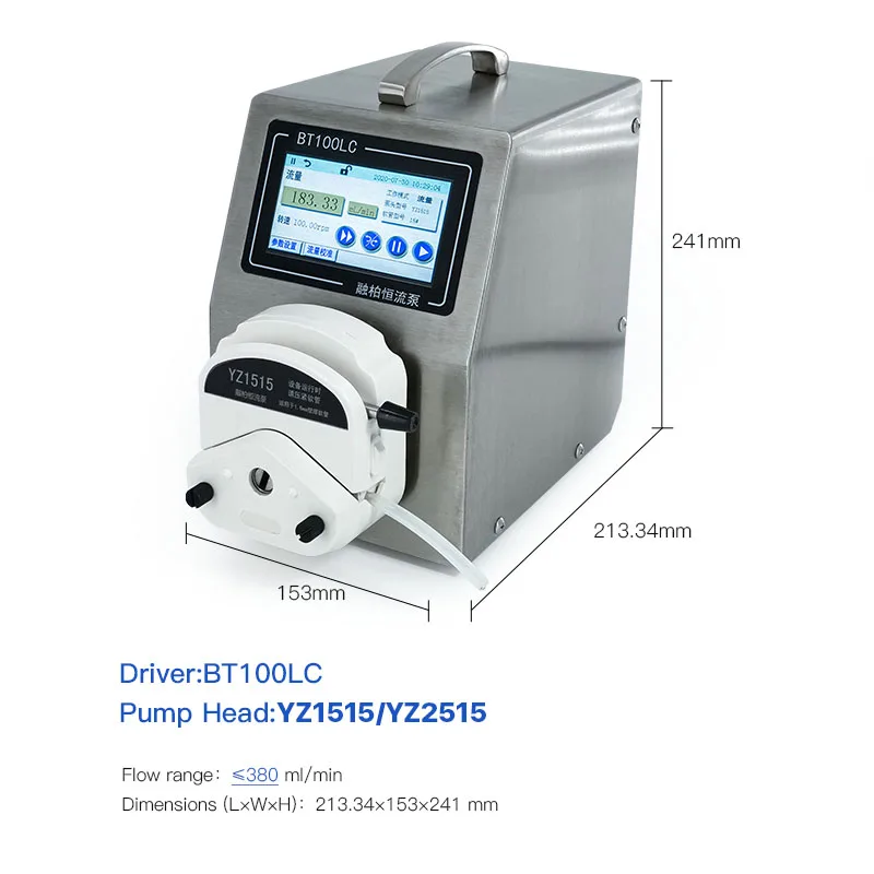Перистальтический насос Rongbai BT100LC перистальтический типа потока с сенсорным экраном лабораторный управления потоком