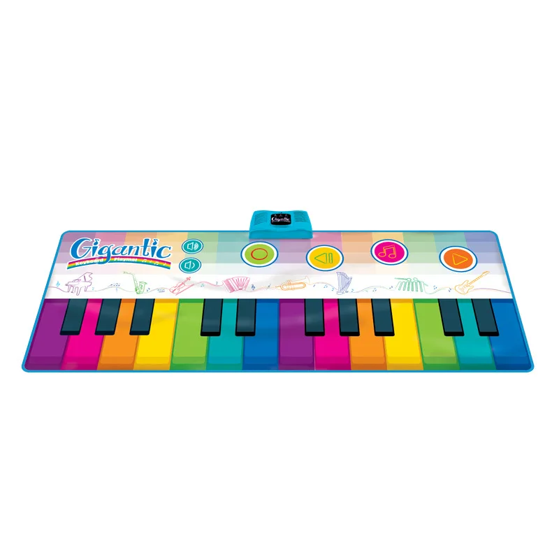 6 ft. Floor children learning toys Piano Mat Dance Pad for Kids with 24 Keys, 10 Built-in Songs,8 Instrument