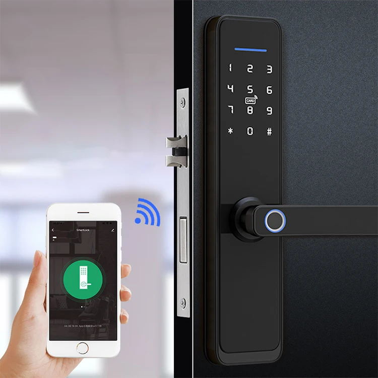 Home Electronics Finger Print Pass Words Keys IC Card Smart Digital Smart Zigbee fingerprint password card security door lock