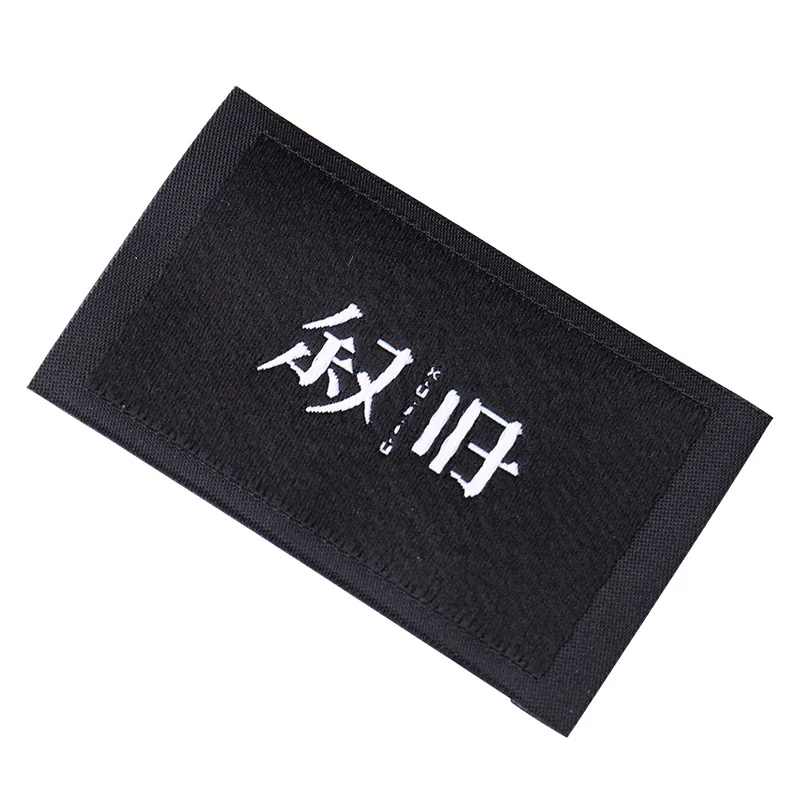 High density custom logo woven labels manufacturing processes woven labeling making machine for clothing