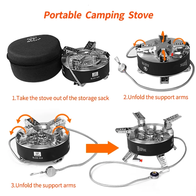 Bulin BL100-B18 Camping Gas Stove Outdoor Travel Portable Camping  Gas Stove
