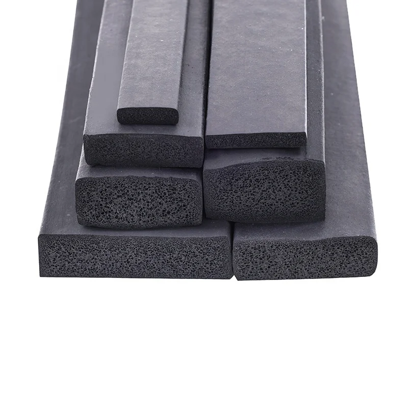 Rectangle rubber seal strip foam rubber seal EPDM sponge extrude rubber foam seal strip