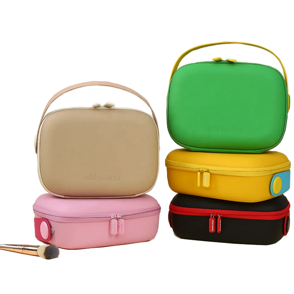 EVA Waterproof Cosmetic Bag silicone Toiletry Bag Travel Small Make Up Bag Cosmetic Zipper Pouch Lipstick Makeup Case