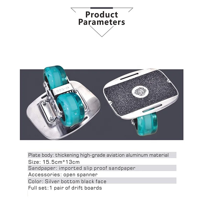 Portable  Road freeline skate cruiser Drift Skates Plate with aluminum deck PU Wheels