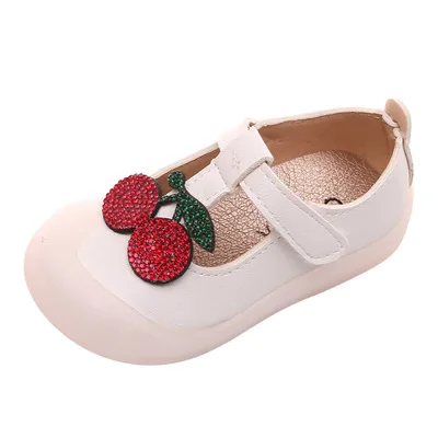 Choushan OEM Chaussures Pour Femmes Sweety Cherry Cream Colors Infant Walking Soft Girl Shoes