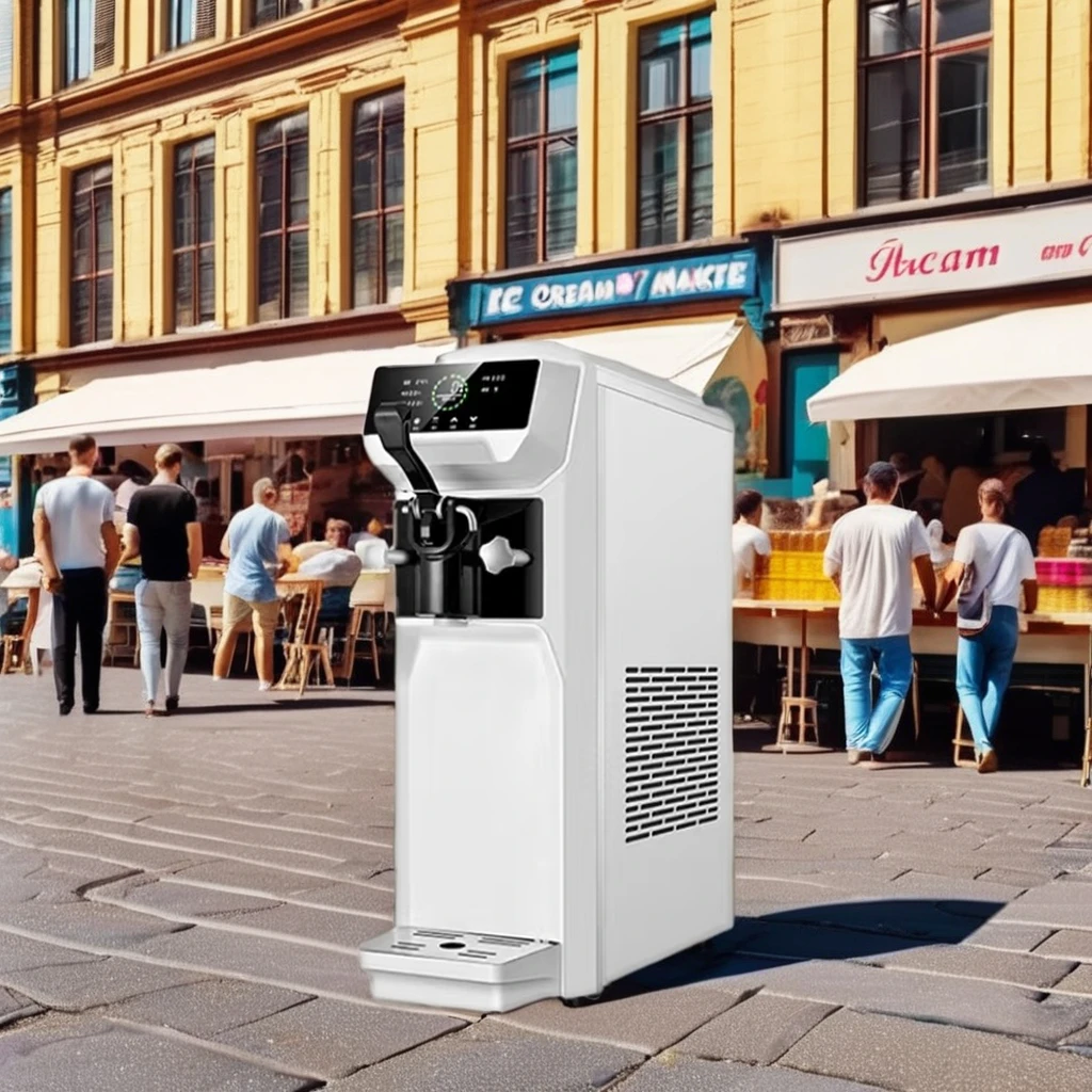 2022 Commercial Soft Ice Cream Machine Mini Maker Factory Direct with Free Spare Parts Multifunctional Milk Water Ingredients