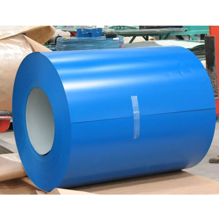 Color Coated Prepainted Galvanized PPGI Steel Coils Paint Coating 15 Microns For Roofing Sheets