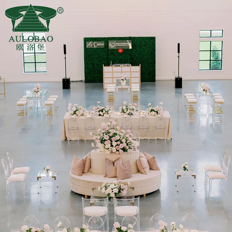 Bar furniture transparent acrylic ghost high bar stool with cushion