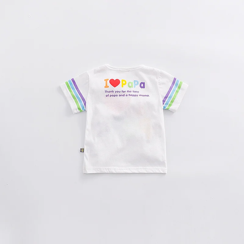Wholesale 1 Dollar Clothes Pima Cotton I Love Mamas and Papas White Baby T Shirts