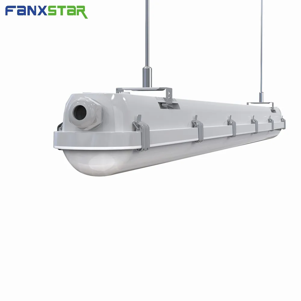 20W 40W 60W IP66 LED Weather Proof Light 5.8G Microwave Sensor Vapor Tight Light 2FT Linear Batten for Parking Garages 60cm