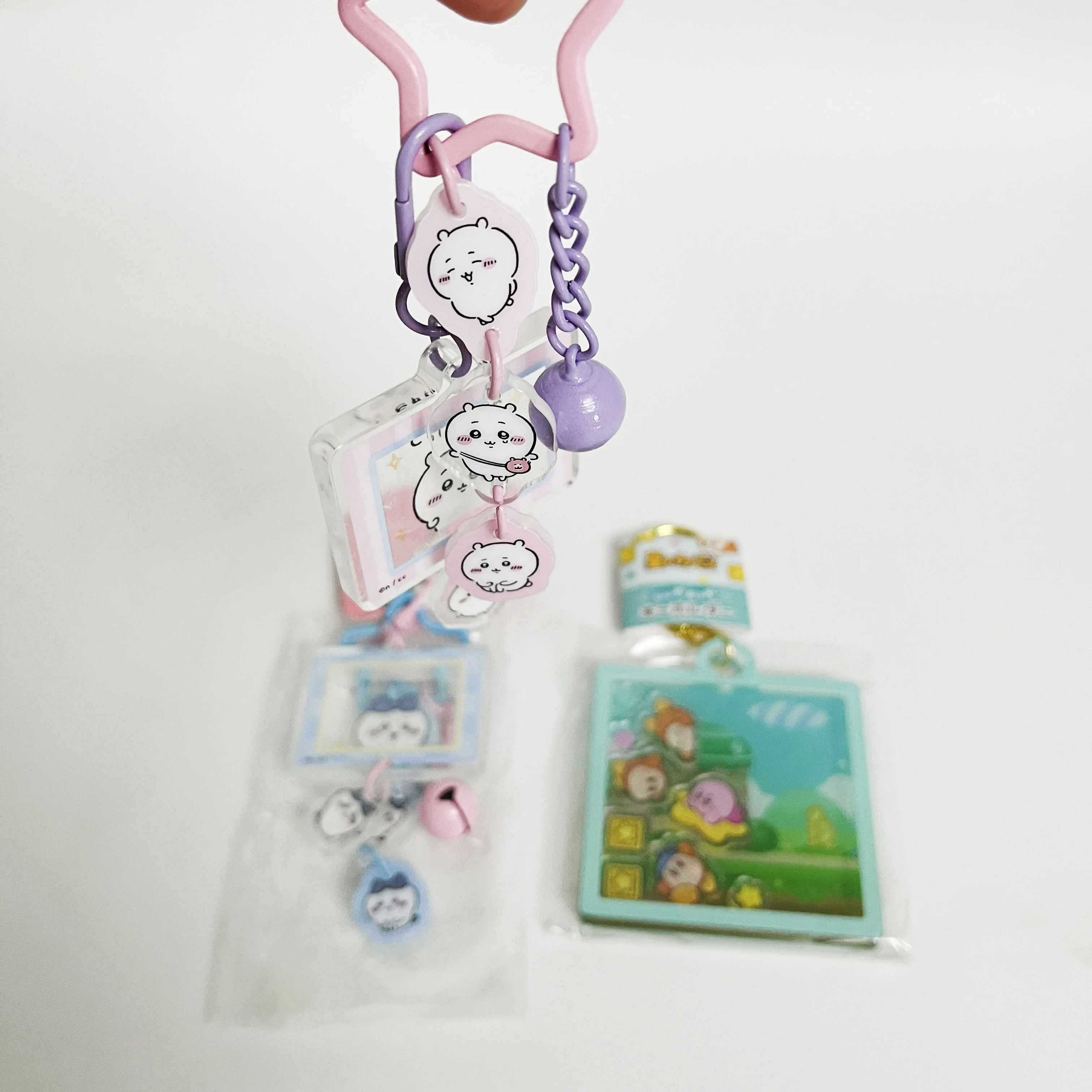 HD UV printing Acrylic Keychain Ring Metal Ring Acrylic Keychain  Cutey Acrylic Pendant