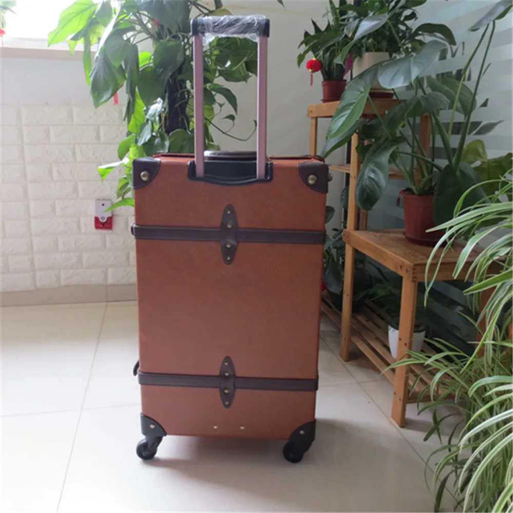Japanese Suitcase brands Colorful trunk leather carry-on suitcase